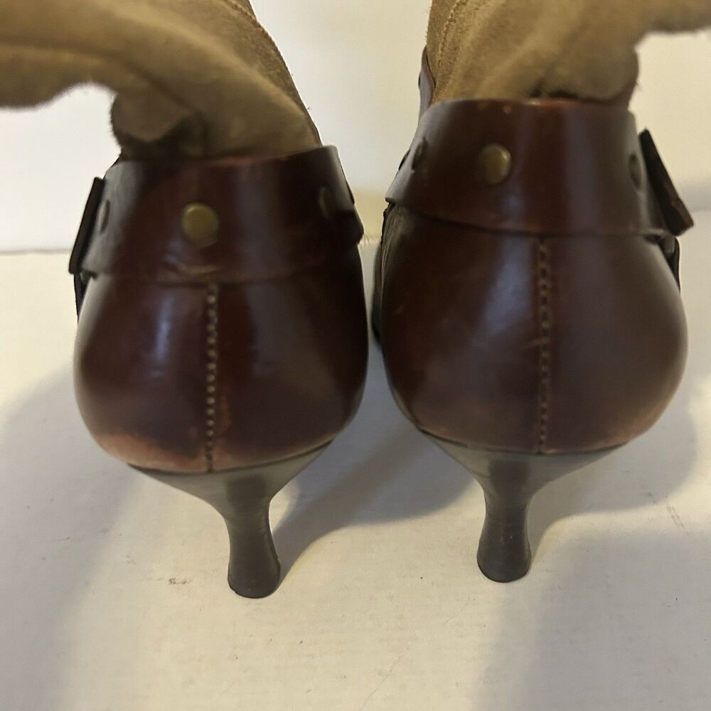 Matisse Flash Natural Suede Leather Pointed Mid-Calf Boots Western Size 8.5 - Picture 6 of 11